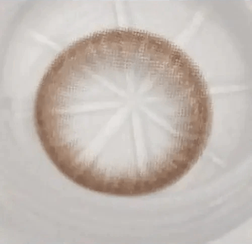 Olens Polla Choco — close-up of the contact lens design