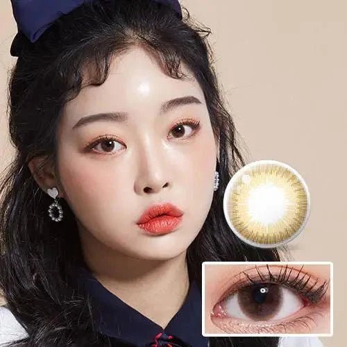 LensTown Precollege Brown — model portrait showing the contact lens look