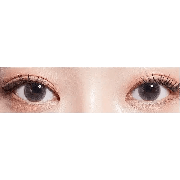 LensTown Precollege Gray — both eyes wearing the contact lenses