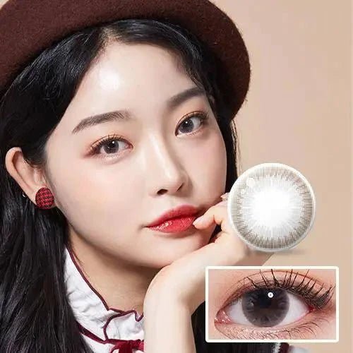 LensTown Precollege Gray — model portrait showing the contact lens look