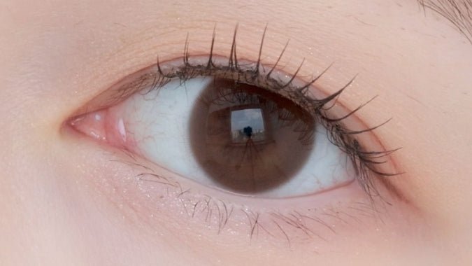 Olens Pure Teen Brown colored contact lens, 12.8mm graphic diameter, Monthly wear