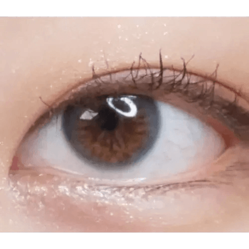 LensRang Real Ocean Gray — single-eye close-up showing the contact lens appearance