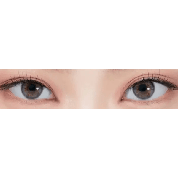 LensRang Real Ocean Gray — both eyes wearing the contact lenses