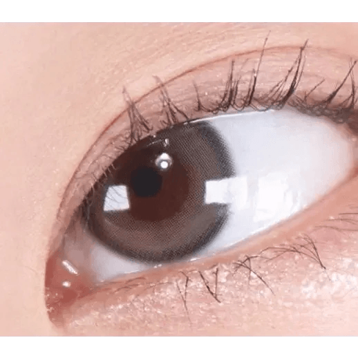 Olens Real Ring 1Day Gray (20p) — single-eye close-up showing the contact lens appearance