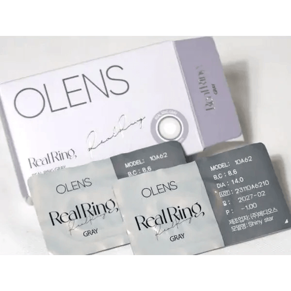 Olens Real Ring Gray — contact lens packaging