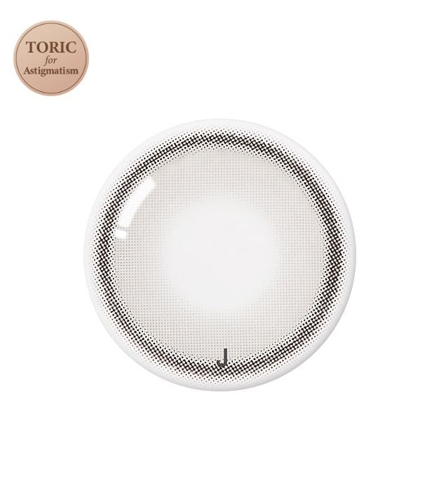 Olens Real Ring Gray Toric (For astigmatism) colored contact lens, 12.5mm graphic diameter, Monthly wear
