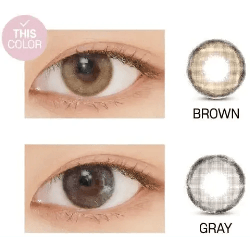 LensVery Rich Ann Indie Brown (6p) — contact lens appearance comparison