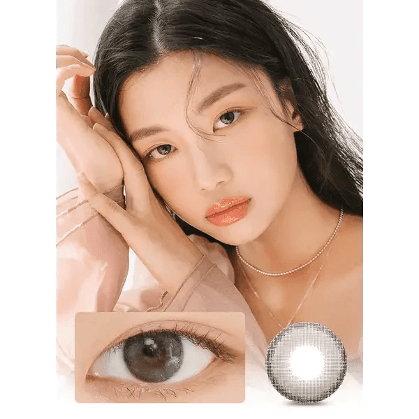 LensVery Rich Ann Indie Gray (6p) colored contact lens, 13.0mm graphic diameter, Daily wear