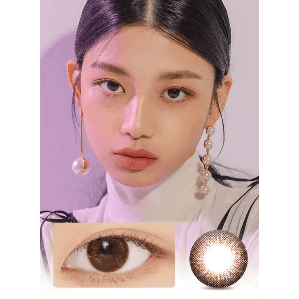 LensVery Rich Ann Jenny Brown (6p) colored contact lens, 13.3mm graphic diameter, Daily wear