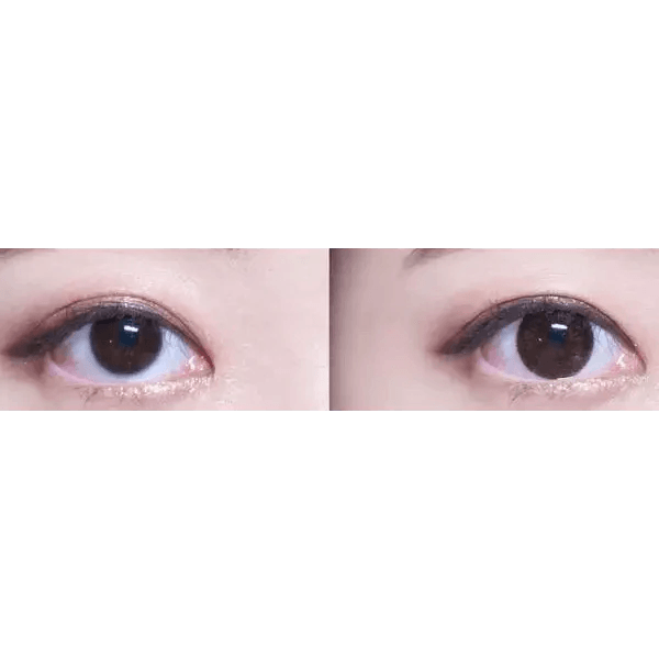 LensVery Rich Ann Jenny Brown (6p) — both eyes wearing the contact lenses
