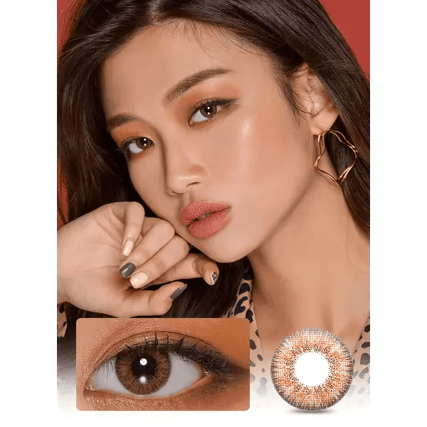 LensVery Rich Ann Shine Brown (6p) colored contact lens, 13.0mm graphic diameter, Daily wear