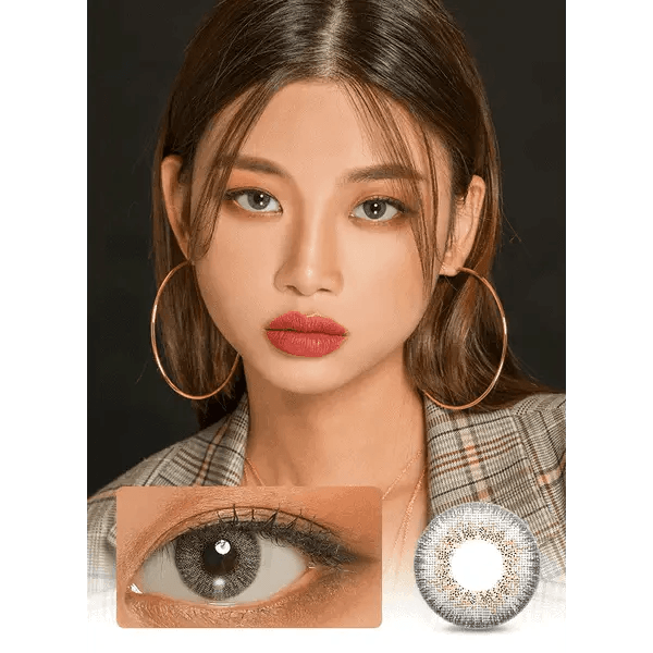 LensVery Rich Ann Shine Gray (6p) colored contact lens, 13.0mm graphic diameter, Daily wear