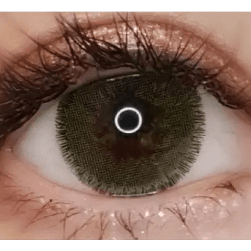 Olens Rich Green colored contact lens, 13.0mm graphic diameter, Monthly wear