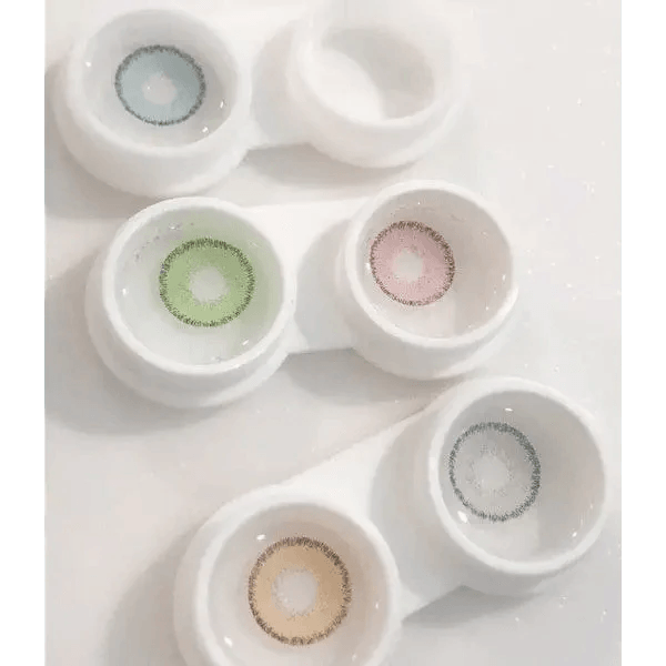 Olens Rich Green colored contact lens, 13.0mm graphic diameter, Monthly wear