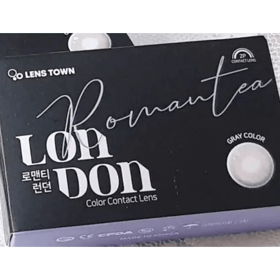 LensTown Romantea London Gray — contact lens packaging
