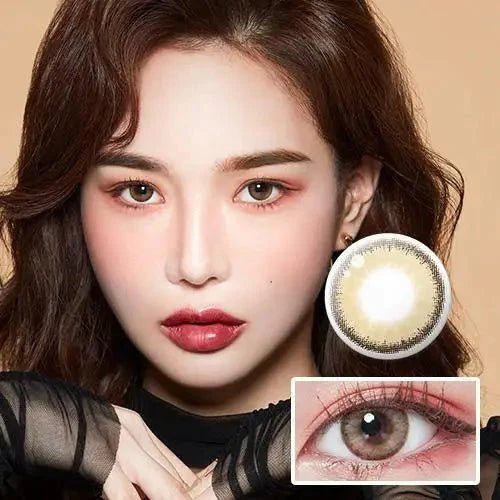 LensTown Romantea Rome Brown colored contact lens, 13.6mm graphic diameter, 3-6 Months wear