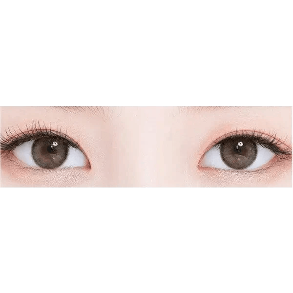 LensTown Romantea Rose Nude Brown Toric — both eyes wearing the contact lenses