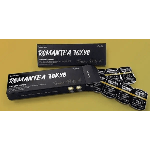 LensTown Romantea Tokyo Brown Party1 (Hazel 10p+Khaki 10p) — contact lens packaging