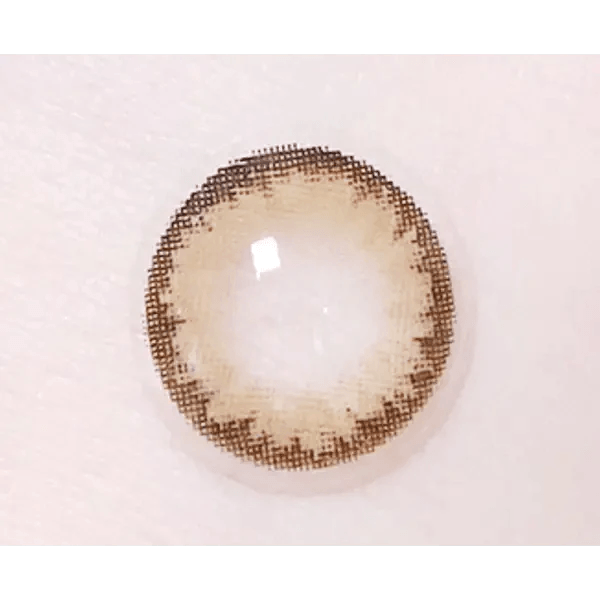 LensTown Romantea Tokyo Grande Khaki Brown — close-up of the contact lens design