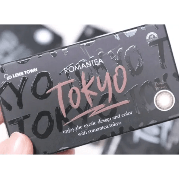 LensTown Romantea Tokyo Peach Brown — contact lens packaging
