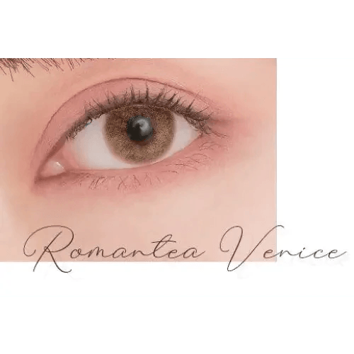 LensTown Romantea Venice Brown — contact lens product information graphic