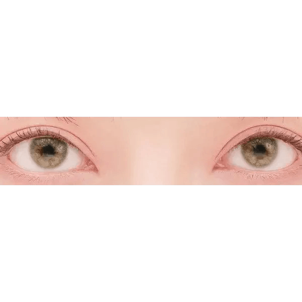 LensTown Romantea Venice Gray — both eyes wearing the contact lenses