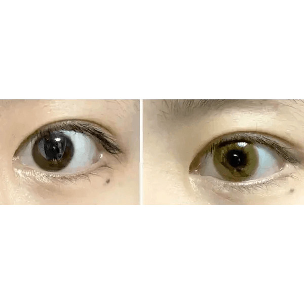 Olens Romantico 3 Color Brown — contact lens appearance comparison