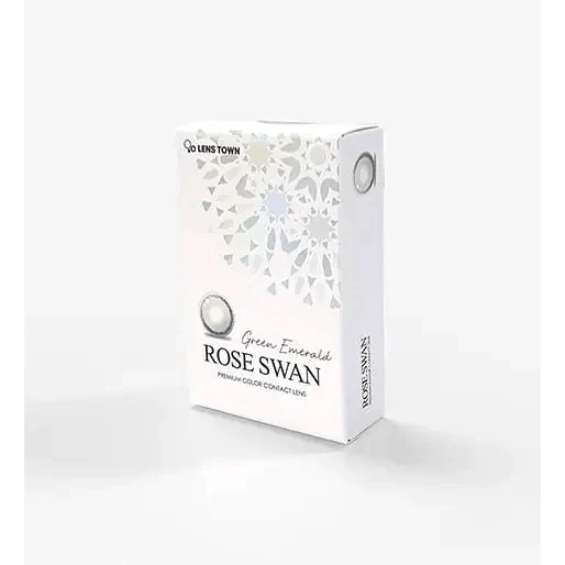 LensTown Rose Swan Green Emerald — contact lens packaging