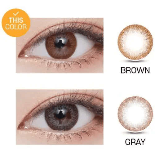 LensVery Rosee Classic Brown — contact lens appearance comparison