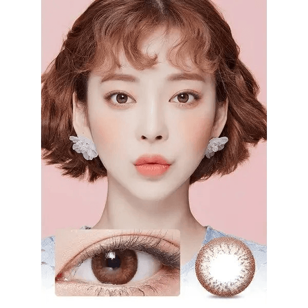 LensVery Rosee Romantic Brown colored contact lens, 12.9mm graphic diameter, Monthly wear