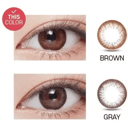 LensVery Rosee Romantic Brown — contact lens appearance comparison