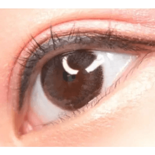LensVery Rosee Romantic Gray — single-eye close-up showing the contact lens appearance