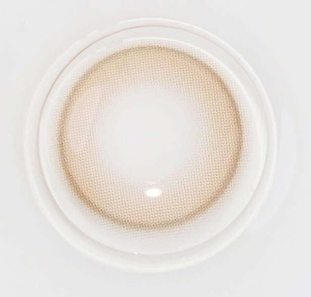 Olens Shine Touch Milky Brown colored contact lens, 12.7mm graphic diameter, Monthly wear
