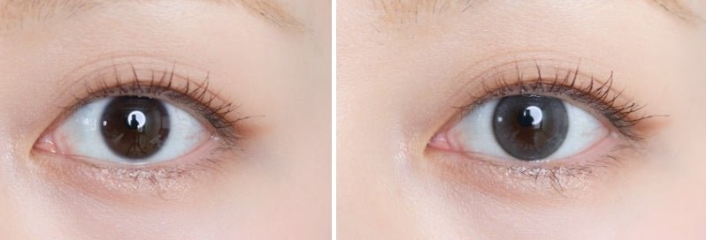 Olens Shine Touch Milky Gray colored contact lens, 12.7mm graphic diameter, Monthly wear