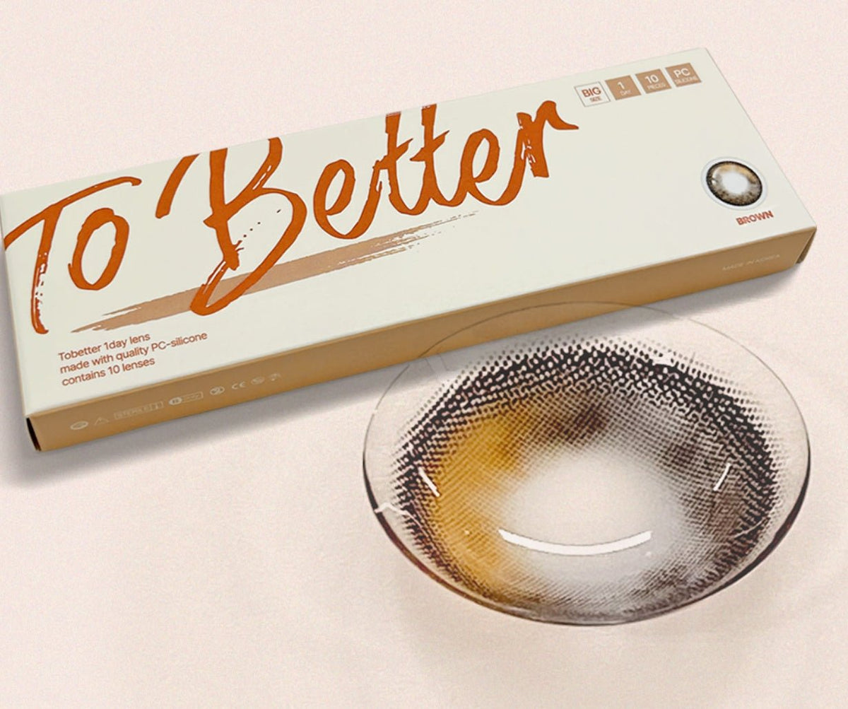 LensTown Tobetter Big 1Day Brown (10p) colored contact lens, 13.5mm graphic diameter, Daily wear