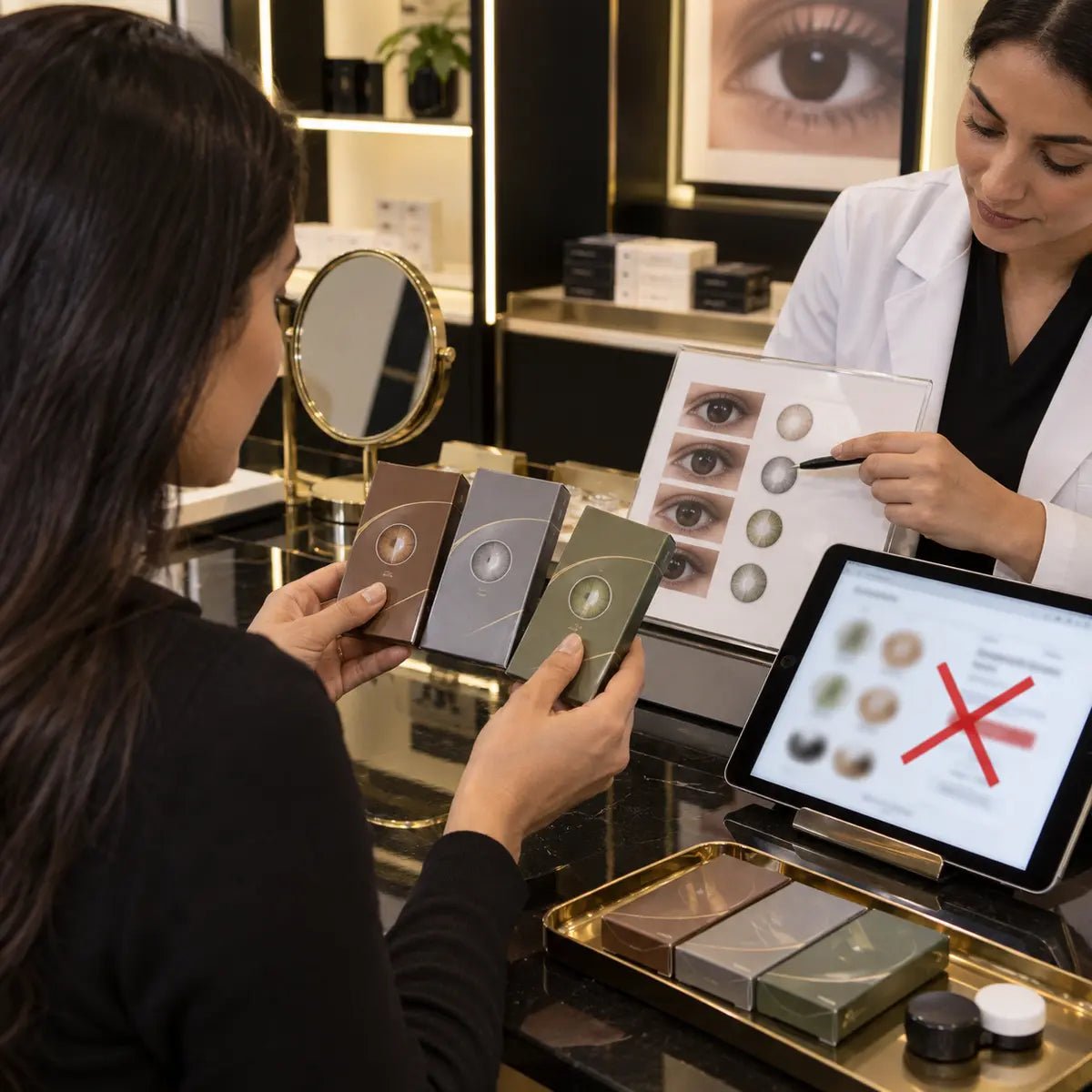 Non-Prescription Colored Contacts for Dark Eyes: Prescription Rules and Safety Checks - KPOP2