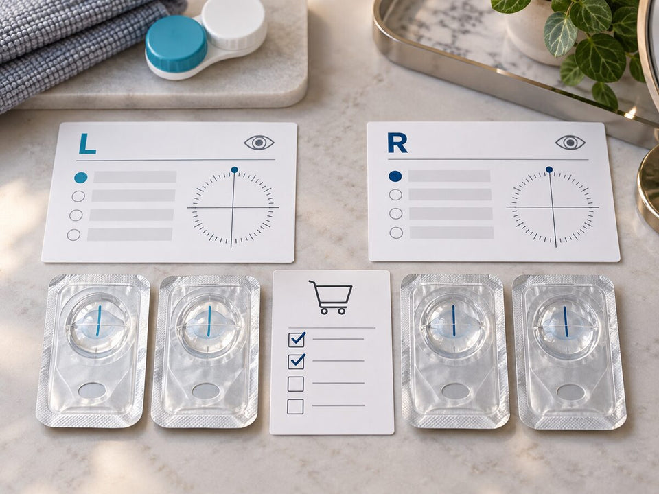 Ordering Toric Contacts: Right & Left Eye Checklist - KPOP2