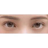 i-DOL Canna Roze Nude Brown 1Day (10p) — both eyes wearing the contact lenses