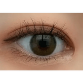 i-DOL Canna Roze Olive Green — single-eye close-up showing the contact lens appearance