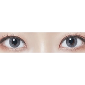 LensTown It's Water Gray (10p) — both eyes wearing the contact lenses