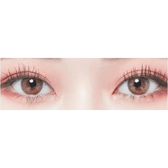 LensTown Lighly Lily Brown (20p) — both eyes wearing the contact lenses