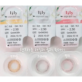 LensTown Lighly Lily Gray (20p) — contact lens product information graphic