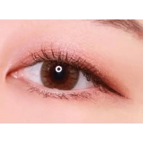 LensTown Retears Brown — single-eye close-up showing the contact lens appearance