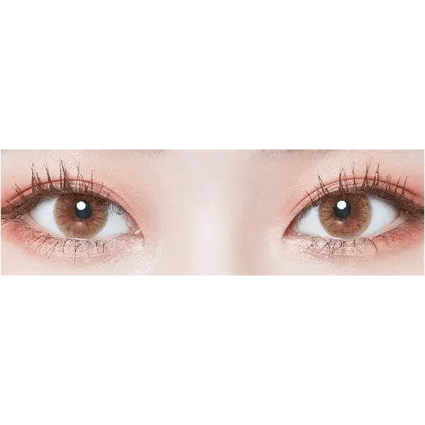 LensTown Retears Brown — both eyes wearing the contact lenses