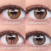 i-DOL Roze Airy Pumpkin Brown — contact lens product information graphic