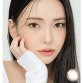 LensRang School Ring Brown — model portrait showing the contact lens look