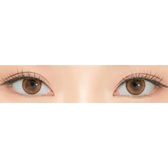 LensRang School Ring Brown — both eyes wearing the contact lenses