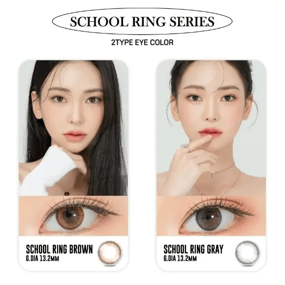 LensRang School Ring Gray — contact lens appearance comparison