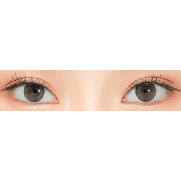 LensRang School Ring Gray — both eyes wearing the contact lenses