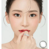 LensRang School Ring Gray — model portrait showing the contact lens look